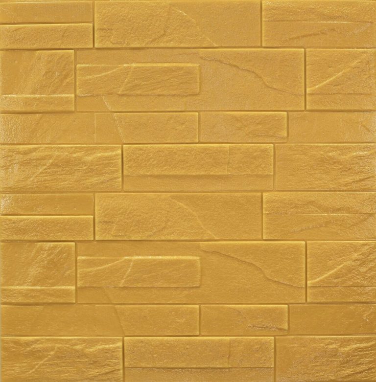 3d tapete dekorativni kamen žuta