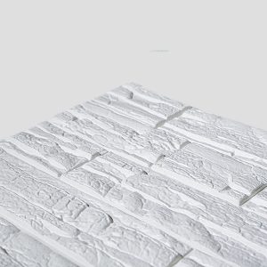 3D tapete model "Prirodni kamen" u beloj boji.