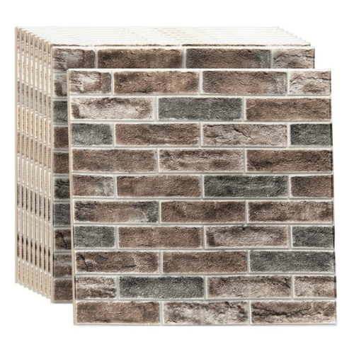3D tapete - Rustik Listele 3D tapete - Rustik Listele. Ovaj model 3D samolepljive tapete je dostupan kao panel dimenzija 69 x 68 x 0.45 cm i pokriva površinu od 0.47 m2. Nijanse rustik cigle su u tonovima toplih zemljanih boja.