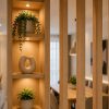 Pregradni zid od letvica - Natural Oak