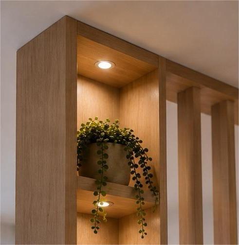 Pregradni zid od letvica - Natural Oak