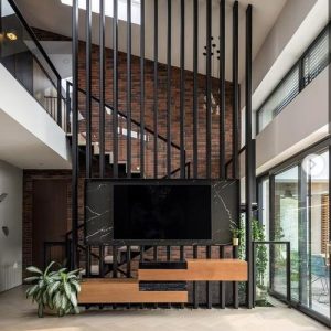 Pregradni zid od letvica - Premium Black