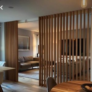 Pregradni zid od letvica - Soft Oak