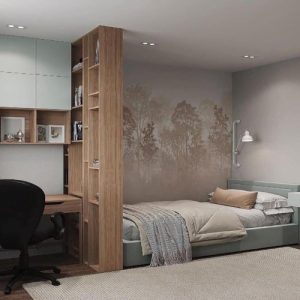 Pregradni zid od letvica - Compact Oak
