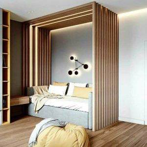 Pregradni zid od letvica - Bright Oak