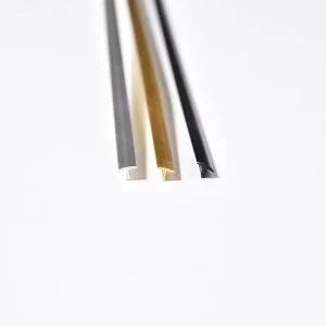 Aluminijumska prelazna lajsna za zidne panele 3 mm, zlatna, srebrna i crna