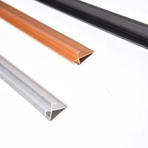 Alu lajsna za zidne panele 5 mm – Ugaona Aluminijumska ugaona lajsna za zidne panele 5 mm, zlatna, srebrna i crna