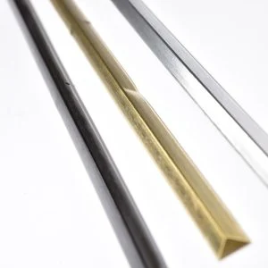 Aluminijumska ugaona l lajsna za zidne panele 3 mm, zlatna, srebrna i crna