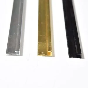 Aluminijumska završna lajsna za zidne panele 3 mm, zlatna, srebrna i crna