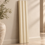 PVC zidna letvica u dekoru kože 05381 – krem, 290 cm