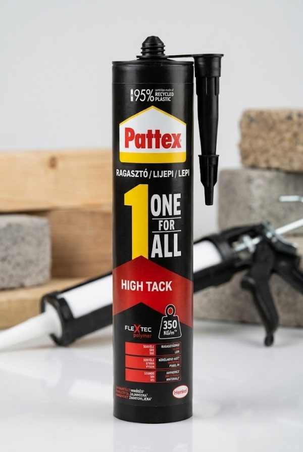 pattex-one-for-all-high-tack-440g Montažni lepak Pattex One For All High Tack 440 g sa pištoljem, za zidne panele i kamen