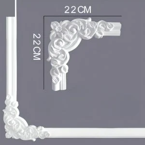 Poliuretanska lajsna – Ugaoni ornament 22 × 22 cm