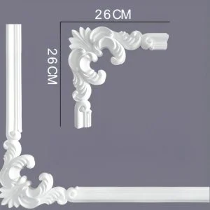 Poliuretanska lajsna – Ugaoni ornament 26 × 26 cm